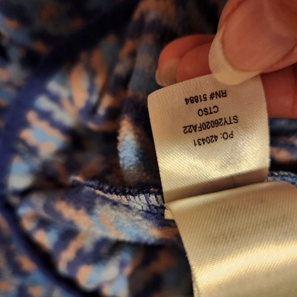 Patagonia Women's Micro D Snap-T Pullover Climbing Trees Ikat Sound Blue Size M - Picture 10 of 12
